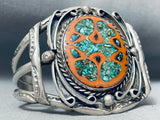 The Best Vintage Native American Navajo Walnut Turquoise Inlay Sterling Silver Bracelet-Nativo Arts