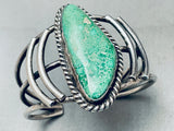 Rare Huge Vintage Native American Navajo Damale Turquoise Sterling Silver Bracelet-Nativo Arts