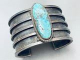 Johnson Toadacheeny Vintage Native American Navajo Turquoise Sterling Silver Bracelet-Nativo Arts