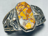 Tree Sap One Of The Coolest Ever Vintage Navajo Red Yellow Agate Sterling Silver Bracelet-Nativo Arts