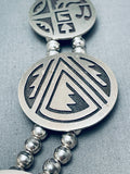 Highly Detailed Vintage Native American Hopi Sterling Silver Squash Blossom Necklace-Nativo Arts