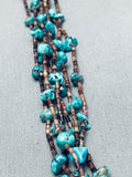 Superior Vintage Native American Navajo Turquoise Nugget Heishi Necklace Old-Nativo Arts