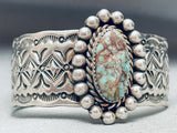 Bern Chavez Vintage Navajo Royston Turquoise Sterling Silver Bracelet-Nativo Arts