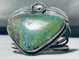 One Of The Best Vintage Native American Navajo Spiderweb Turquoise Sterling Silver Bracelet-Nativo Arts
