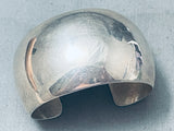 Elegant Vintage Native American Navajo Mirrored Sterling Silver Cuff Bracelet