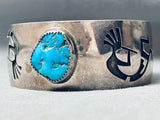 Harold Lomayaktewa Vintage Native American Hopi Sterling Silver Turquoise Bracelet-Nativo Arts