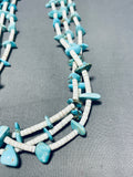 Native American Important Vintage Santo Domingo Turquoise Shell Necklace-Nativo Arts