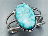 Mind Blowing Carico Lake Turquoise Vintage Native American Navajo Sterling Silver Bracelet-Nativo Arts