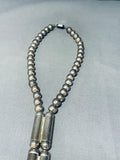 You Graduated!! Opulent Vintage Native American Navajo Tassel Sterling Silver Necklace-Nativo Arts