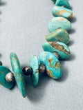Chunky Dunky Vintage Native American Navajo Royston Turquoise Sterling Silver Necklace