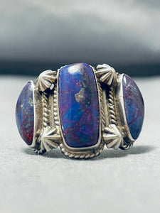 One Of The Best Ever Vintage Native American Navajo Sugulite Sterling Silver Ring-Nativo Arts