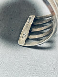 Real Blue Warrior Turquoise Mine!! Vintage Native American Navajo Sterling Silver Bracelet-Nativo Arts