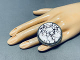 One Of A Kind Native American Navajo Wildhorse Sterling Silver Ring-Nativo Arts