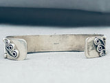 Exquisite Vintage Native American Navajo 3 Morenci Turquoise Sterling Silver Bracelet-Nativo Arts