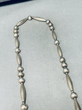 Cool Double Use Vintage Native American Navajo Sterling Silver Tubule Necklace-Nativo Arts