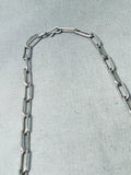 David Celid Niest Vintage Native American Zuni Blue Diamond Turquoise Sterling Silver Necklace