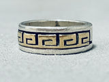 Signed Vintage Native American Navajo 14k Gold Sterling Silver Ring-Nativo Arts