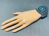 Native American Needles Of Turquoise Vintage Zuni Sterling Silver Cluster Bracelet-Nativo Arts