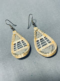 Completely Unique Vintage Inuit Sterling Silver Snowshoe Earrings-Nativo Arts