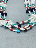 Fab Vintage Santo Domingo Turquoise White Shell Heishi Sterling Silver Necklace-Nativo Arts