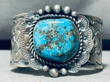 87 Grams Heavy Vintage Native American Navajo Turquoise Sterling Silver Bracelet-Nativo Arts