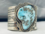 158 Grams Jaw-dropping Native American Navajo Morenci Turquoise Sterling Silver Bracelet-Nativo Arts