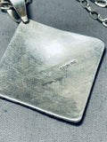 Magnificent Vintage Signed Native American Navajo Sterling Silver 14k Gold Necklace-Nativo Arts