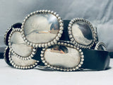 427 Grams Vintage Native American Navajo Hand Tooled Sterling Silver Concho Belt Old-Nativo Arts