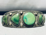 Very Very Very Old Vintage Native American Navajo Cerrillos Turquoise Sterling Silver Bracleet-Nativo Arts