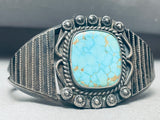Rare Sectioned Flank Vintage Native American Navajo Turquoise Sterling Silver Bracelet-Nativo Arts