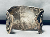 One Of The Most Unique Vintage Native American Navajo Sterling Silver Bracelet-Nativo Arts