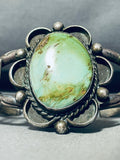 One Of Finest Early Royston Turquoise Vintage Native American Navajo Sterling Silver Bracelet-Nativo Arts