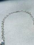 The Biggest Best Vintage Native American Navajo Abalone Sterling Silver Necklace-Nativo Arts
