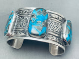 97 Grams Huge Native American Navajo Turquoise Sterling Silver Bracelet Cuff-Nativo Arts