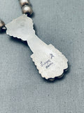 One Of The Best Ever Vintage Native American Navajo Cerrillos Turquoise Sterling Silver Necklace-Nativo Arts