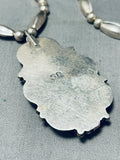 Important Will Singer Vintage Native American Navajo Green Turquoise Sterling Silver Necklace-Nativo Arts