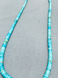 Very Early Graduating Turquoise Vintage Native American Navajo Sterling Silver Encklace-Nativo Arts