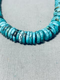 Native American Eye Catching Santo Domingo Spiderweb Turquoise Sterling Silver Necklace-Nativo Arts