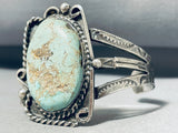 Early Deposit Turquoise!! Vintage Native American Navajo #8 Sterling Silver Bracelet-Nativo Arts