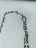 Most Unique Vintage Southwest Heart Sterling Silver Dangling Necklace-Nativo Arts