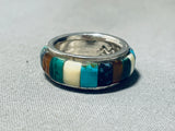 Very Important Wes Willie Vintage Native American Navajo Inlay Turquoise Sterling Silver Ring-Nativo Arts