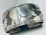 Roaming Blackbear Vintage Native American Navajo Sterling Silver Bracelet Cuff-Nativo Arts