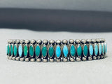 One Of The Finest Very Early Vintage Zuni Turquoise Sterling Silver Bracelet-Nativo Arts