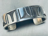 Long Sacred Mountain! Native American Navajo Sterling Silver Bracelet Cuff-Nativo Arts