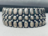One Of The Most Unique Vintage Native American Navajo Repoussed Sterling Silver Bracelet-Nativo Arts
