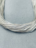 100 Strand Vintage Native American Navajo Sterling Silver Heishi Necklace Old-Nativo Arts