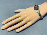 One Of A Kind Cherokee Ancient Tree Sap Sterling Silver Bracelet-Nativo Arts