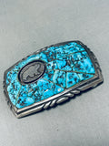Important Charles Loloma Student Vintage Native American Navajo Sterling Silver Buckle-Nativo Arts