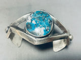Rare Fox Turquoise Vintage Native American Navajo Sterling Silver Bracelet-Nativo Arts