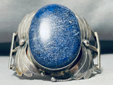105 Gram Vintage Native American Navajo Midnight Lapis Sterling Silver Bracelet-Nativo Arts